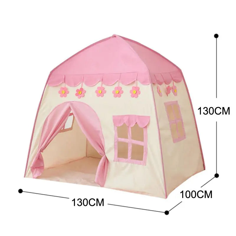 Kids Play Tent Indoor Outdoor Folding Teepee Princess Castle Playhouse
