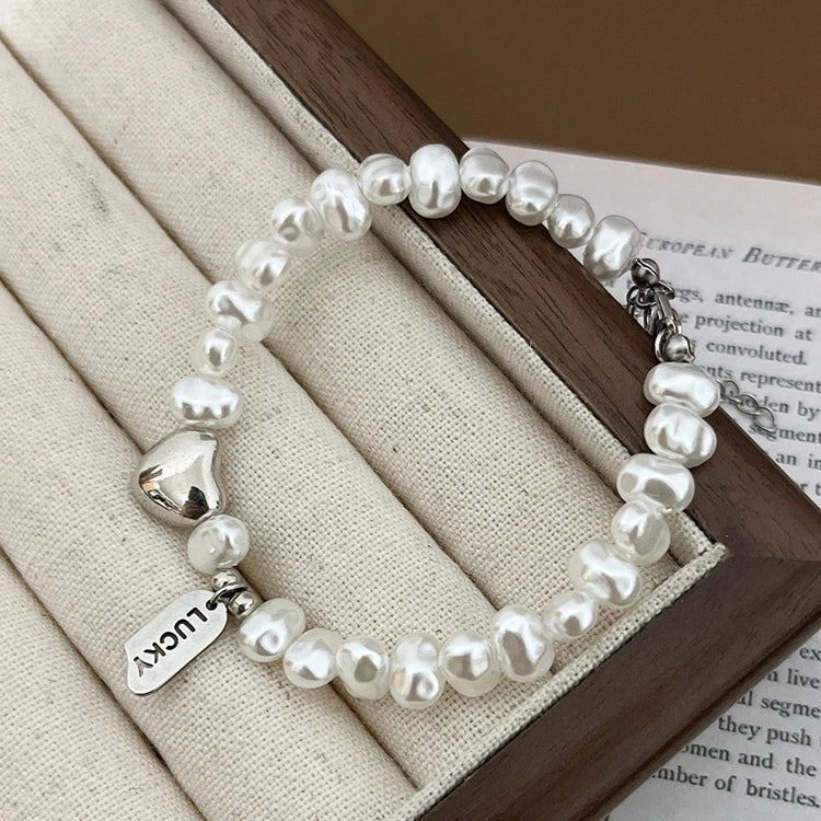 925 Sterling Silver Heart Zircon Chain Bracelet for Women Wedding Gift
