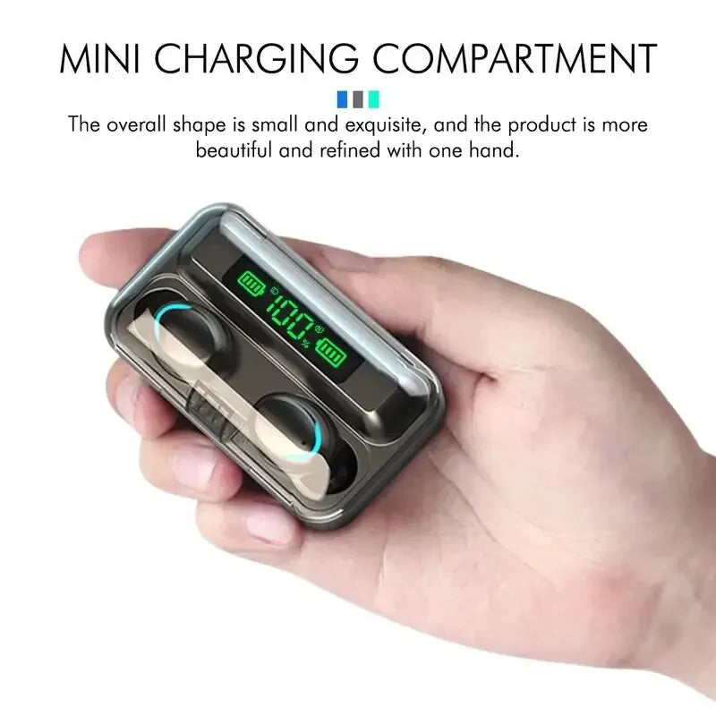 Wireless Bluetooth Earbuds Waterproof Headphones w/Charging Case