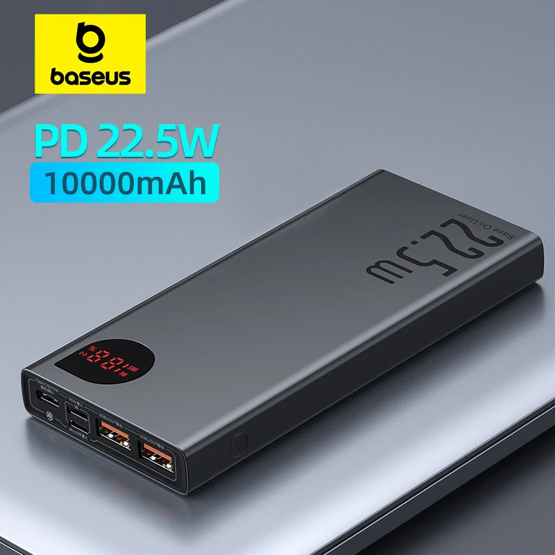 10000mAh Power Bank 22.5W PD Fast Charging Portable Battery for iPhone