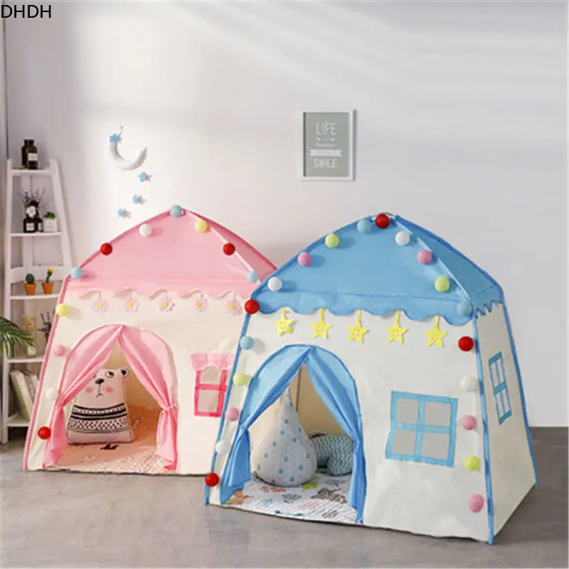 Kids Play Tent Indoor Outdoor Folding Teepee Princess Castle Playhouse