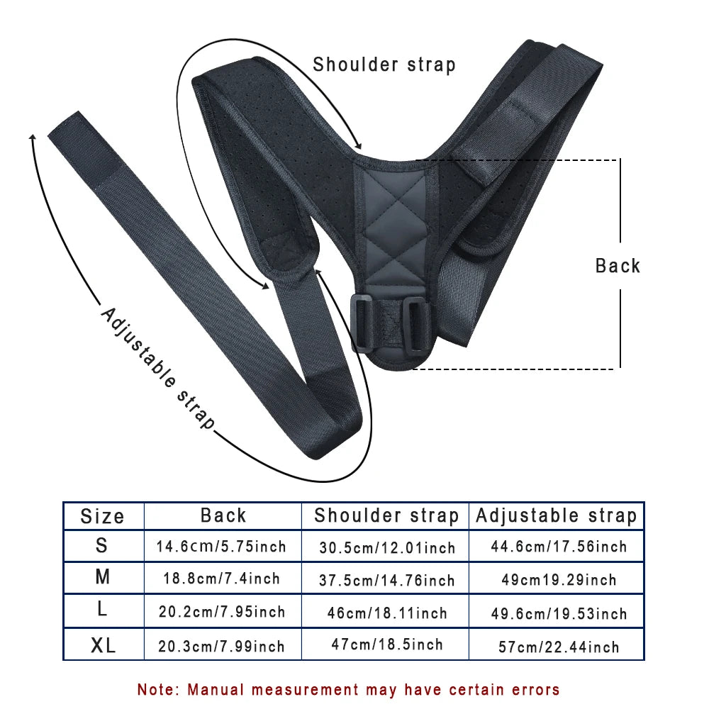 Back Posture Corrector Belt for Men & Women Shoulder Support Straightener