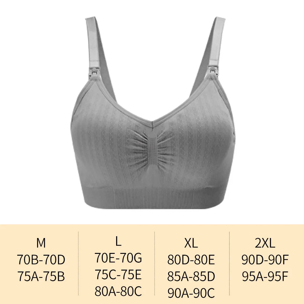 Seamless Nursing Bra – Front Buckle Maternity Push-Up Bra for Breastfeeding