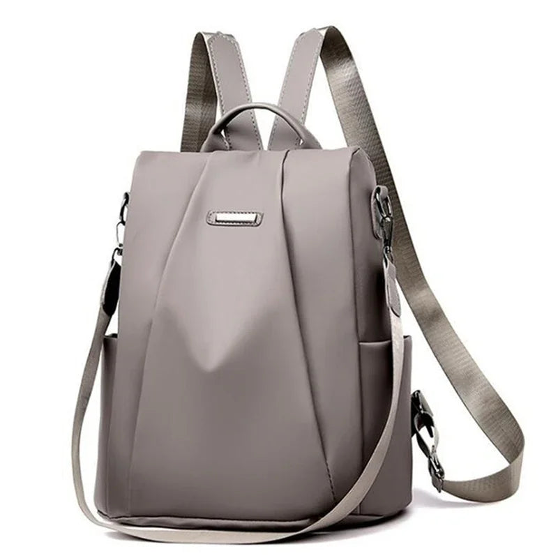 Waterproof Nylon Women's Backpack Large Capacity with Detachable Strap
