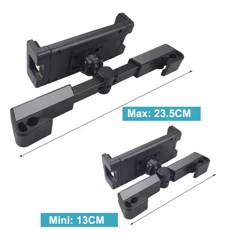 Car Headrest Phone Tablet Holder for 4.7–12.9'' iPad Stand Mount Bracket