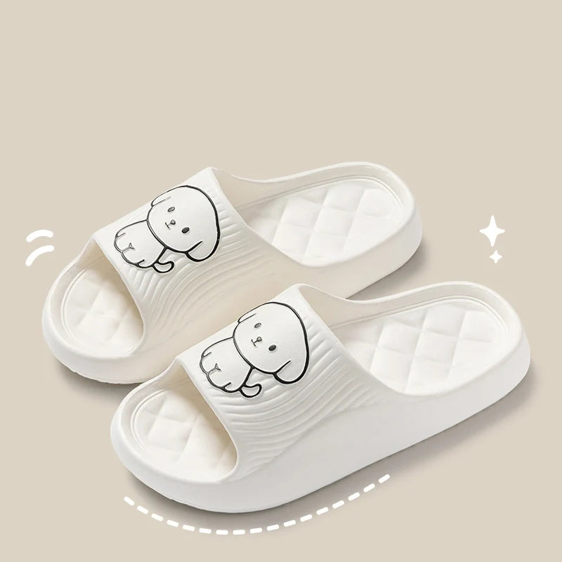 Cartoon Puppy Soft Slides Non-Slip Sandals for Men & Women Summer Use