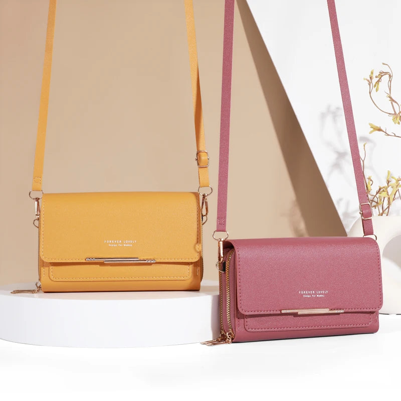 PU Leather Women's Handbag Large Shoulder Crossbody Bag Phone Purse
