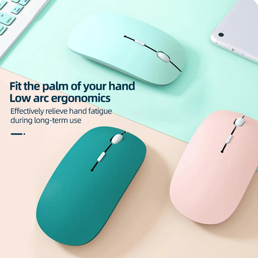 Silent Bluetooth Wireless Mouse Noiseless Optical Mice for Laptop & iPad