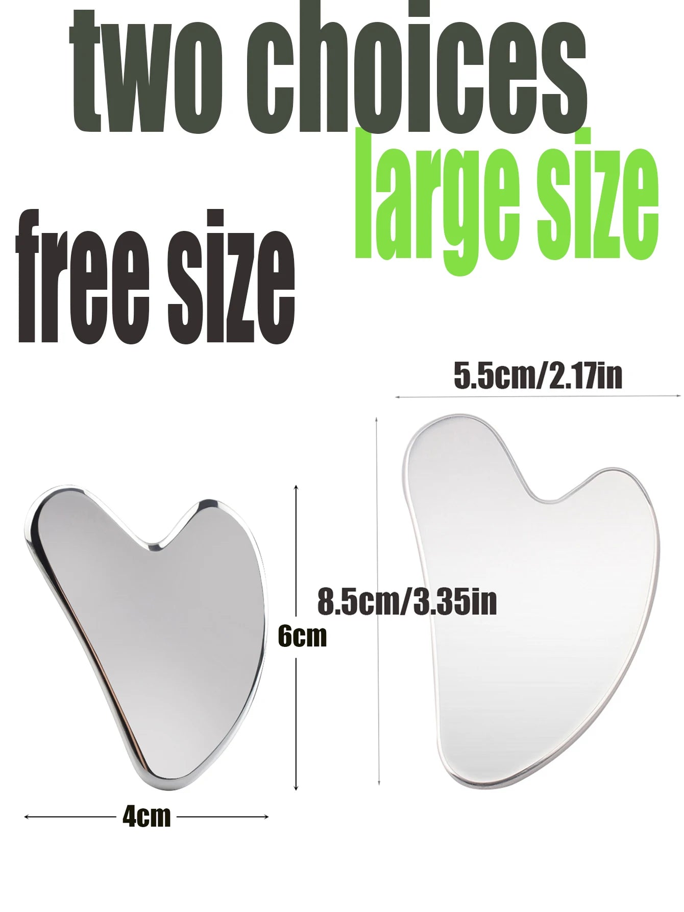 Stainless Steel Gua Sha Scraper Full Body & Face Massage Tool