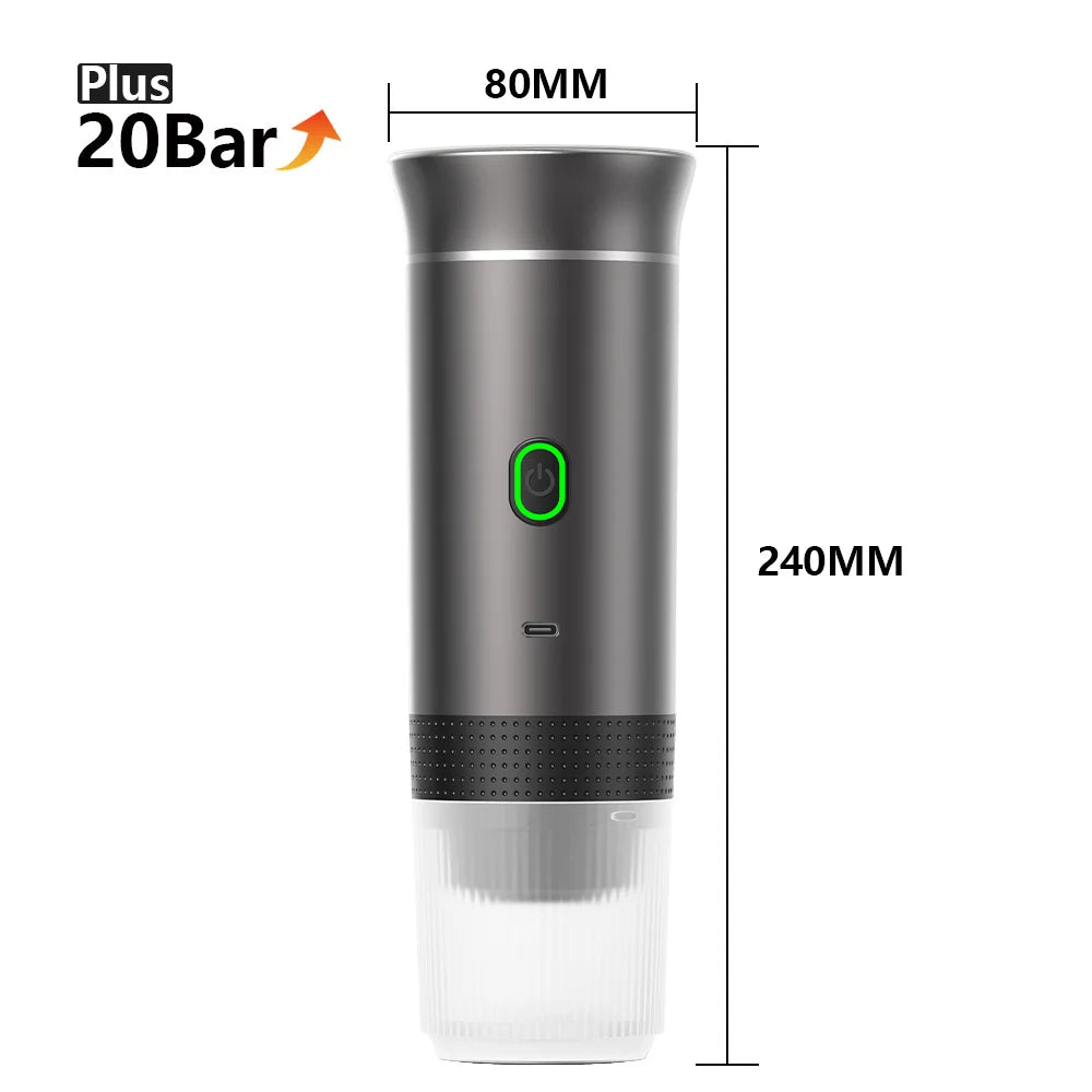 3-in-1 Capsule Powder Wireless Electric Portable Espresso Coffee Machine Maker Travel Coffee Maker