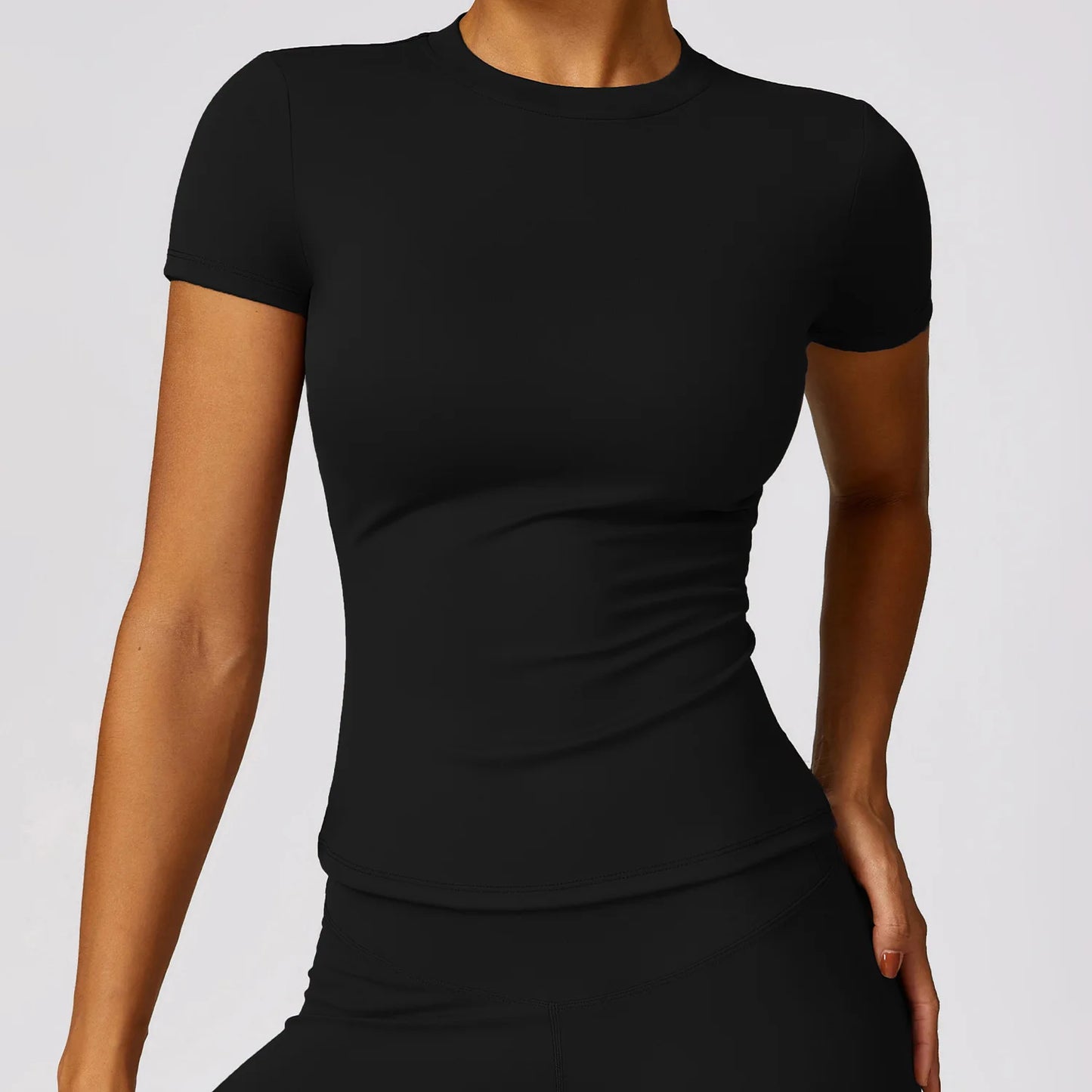 Women's Running Sports T-Shirt Short Sleeve Breathable Gym Yoga Fitness Tee