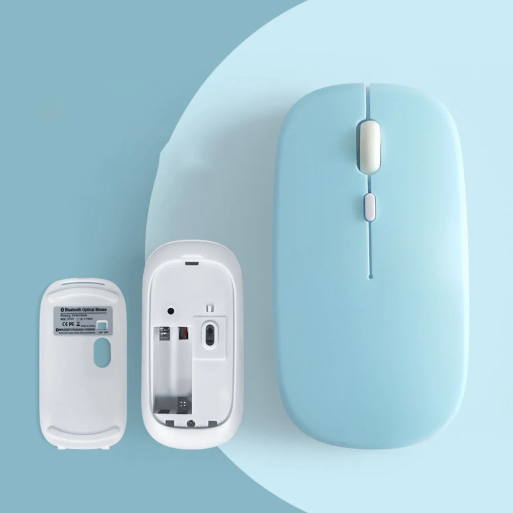 Silent Bluetooth Wireless Mouse Noiseless Optical Mice for Laptop & iPad