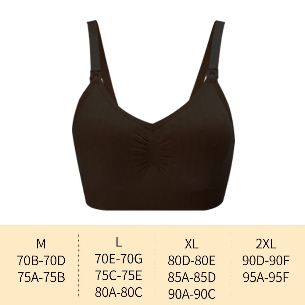 Seamless Nursing Bra – Front Buckle Maternity Push-Up Bra for Breastfeeding