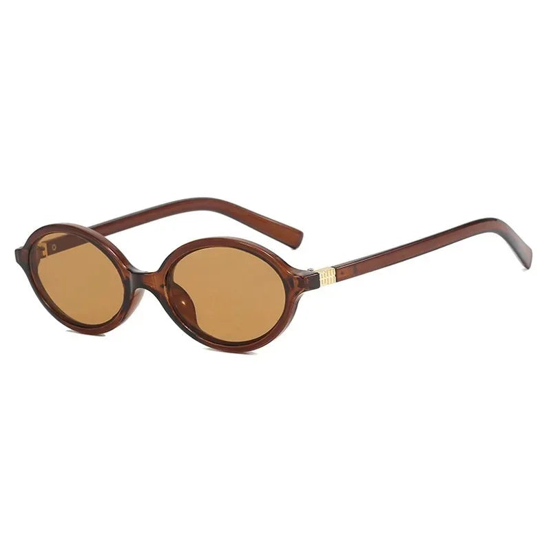 Small Oval Leopard Frame Fashion Glasses for Women Decorative Eyewear