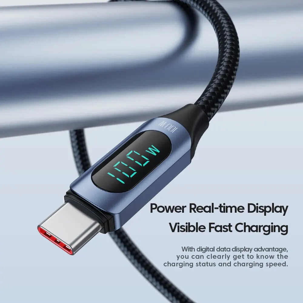 100W USB-C to USB-C PD Fast Charging Cable for MacBook iPad Xiaomi POCO