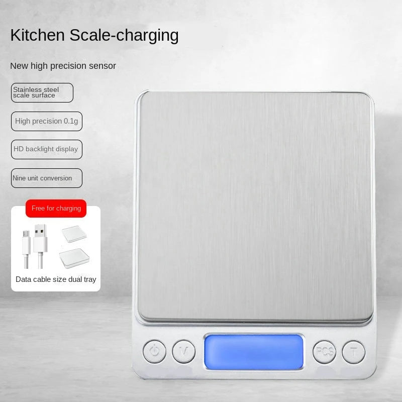 Digital Kitchen Scale Mini Pocket Stainless Steel Precision Balance Weight