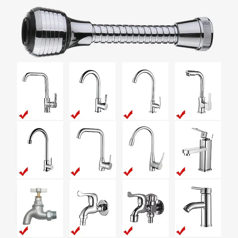 360° Rotating Faucet Extender High-Pressure Water Saver Tap for Kitchen