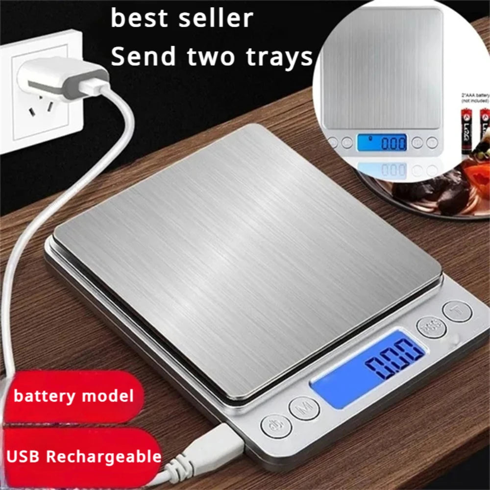 Digital Kitchen Scale Mini Pocket Stainless Steel Precision Balance Weight