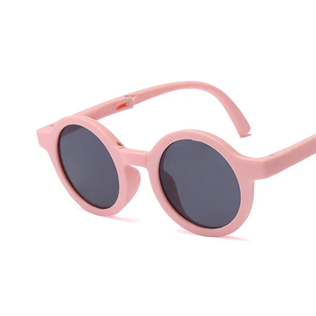 Foldable Kids Round Sunglasses – Cute UV400 Shades for Boys & Girls