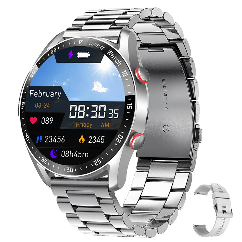 Men's Smart Watch 1.5 Inch Full Touch Screen, Bluetooth Call, Fitness & Sports Smartwatch for Android & iOS