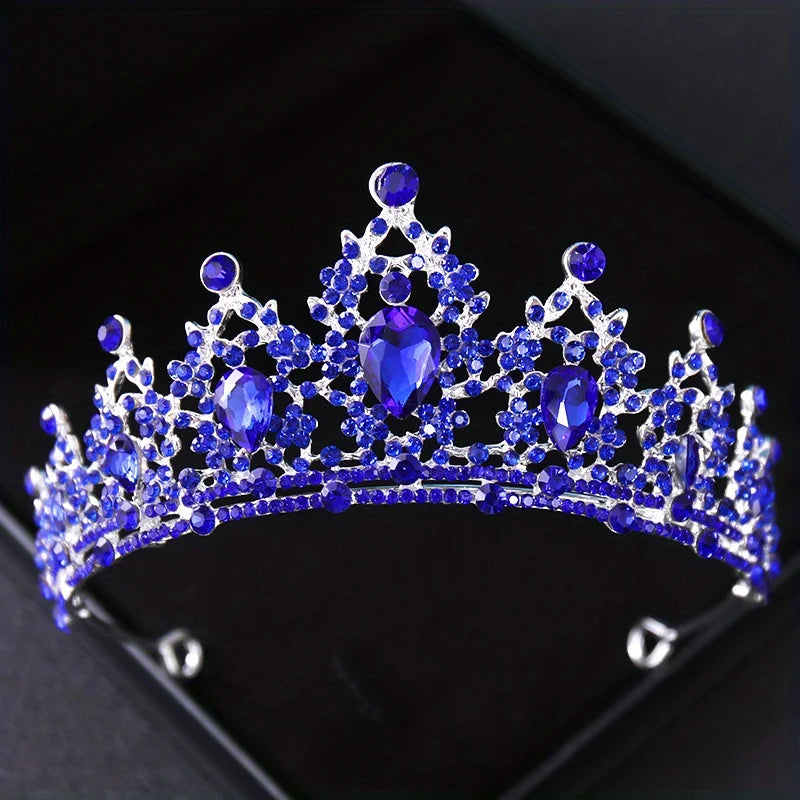 Crystal Bridal Tiara Silver Wedding Crown Diadem Headpiece Hair Jewelry