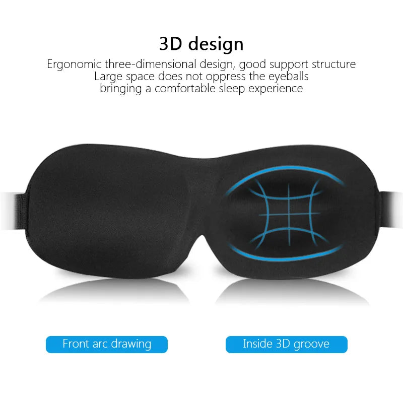 3D Sleep Mask Light Blocking Eye Shade for Travel, Nap & Relaxation