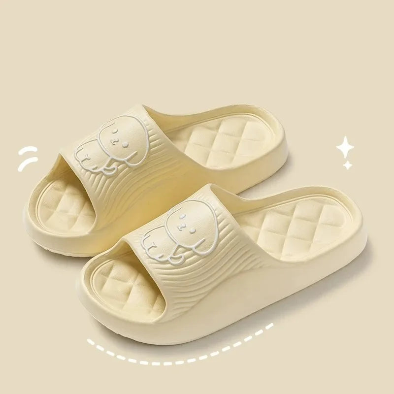 Cute Couple Pillow Slippers Non-Slip EVA Indoor Bathroom Sandals