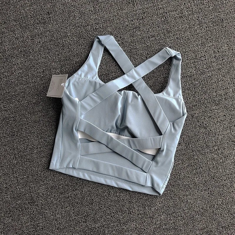 Women's Push Up Sports Bra – Breathable Fitness Yoga Gym Bralette Top