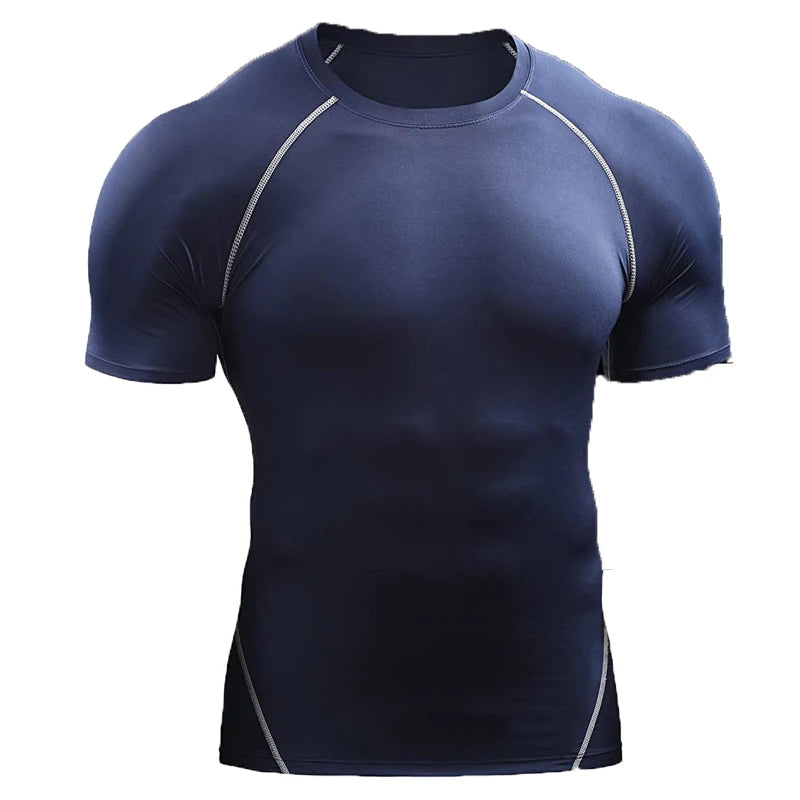 Men's Compression T-Shirt Quick-Dry Running Gym Workout Sportswear