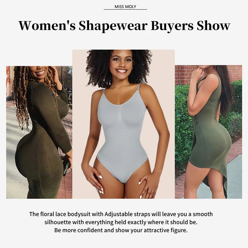 Women's Smoothing Bodysuit Shapewear – Thong Full Body Slimmer Faja