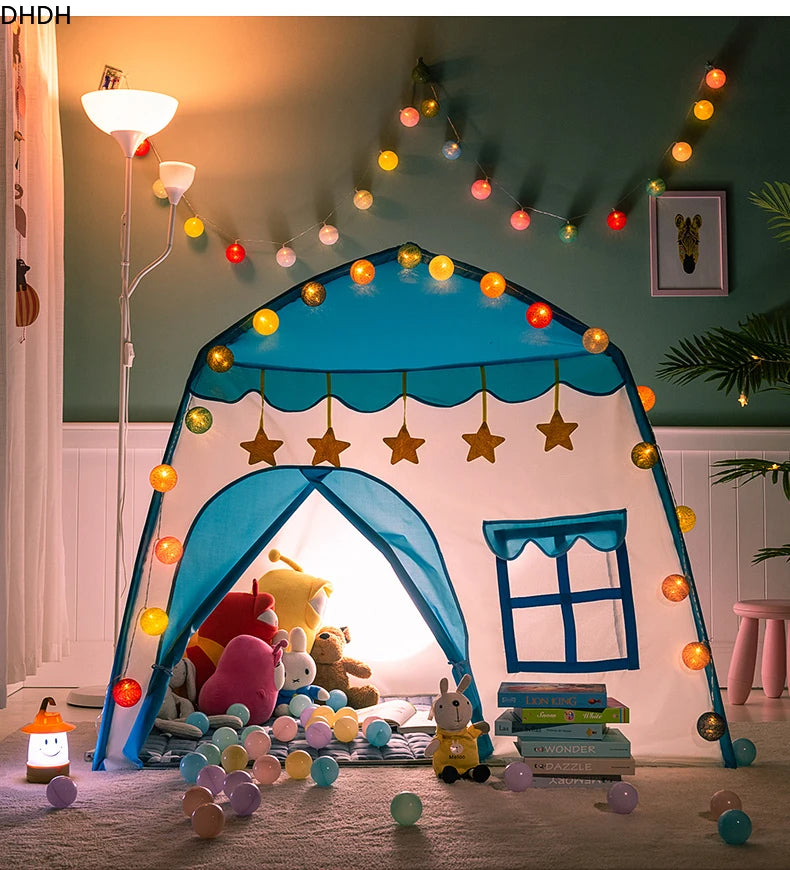 Kids Play Tent Indoor Outdoor Folding Teepee Princess Castle Playhouse