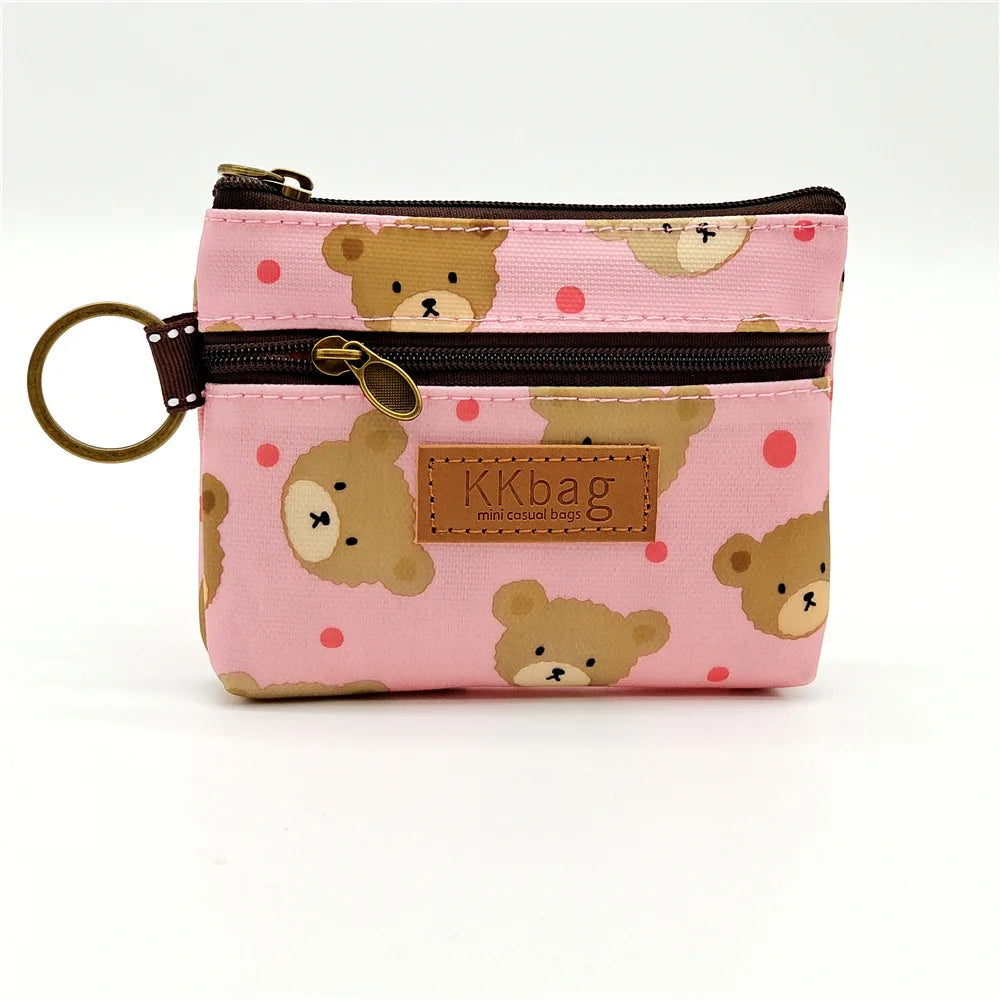 Cute Animal Zipper Wallet Small Coin Purse & Card Holder for Students & Women