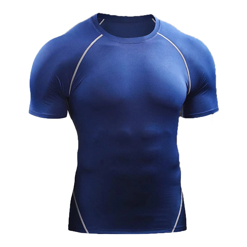 Men's Compression T-Shirt Quick-Dry Running Gym Workout Sportswear