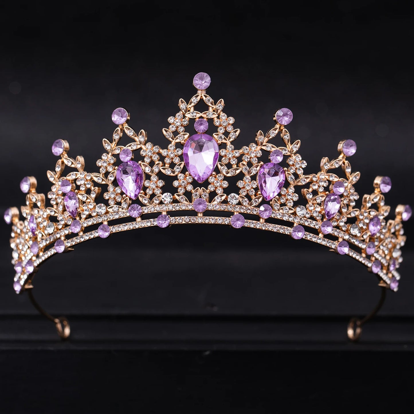 Crystal Bridal Tiara Silver Wedding Crown Diadem Headpiece Hair Jewelry