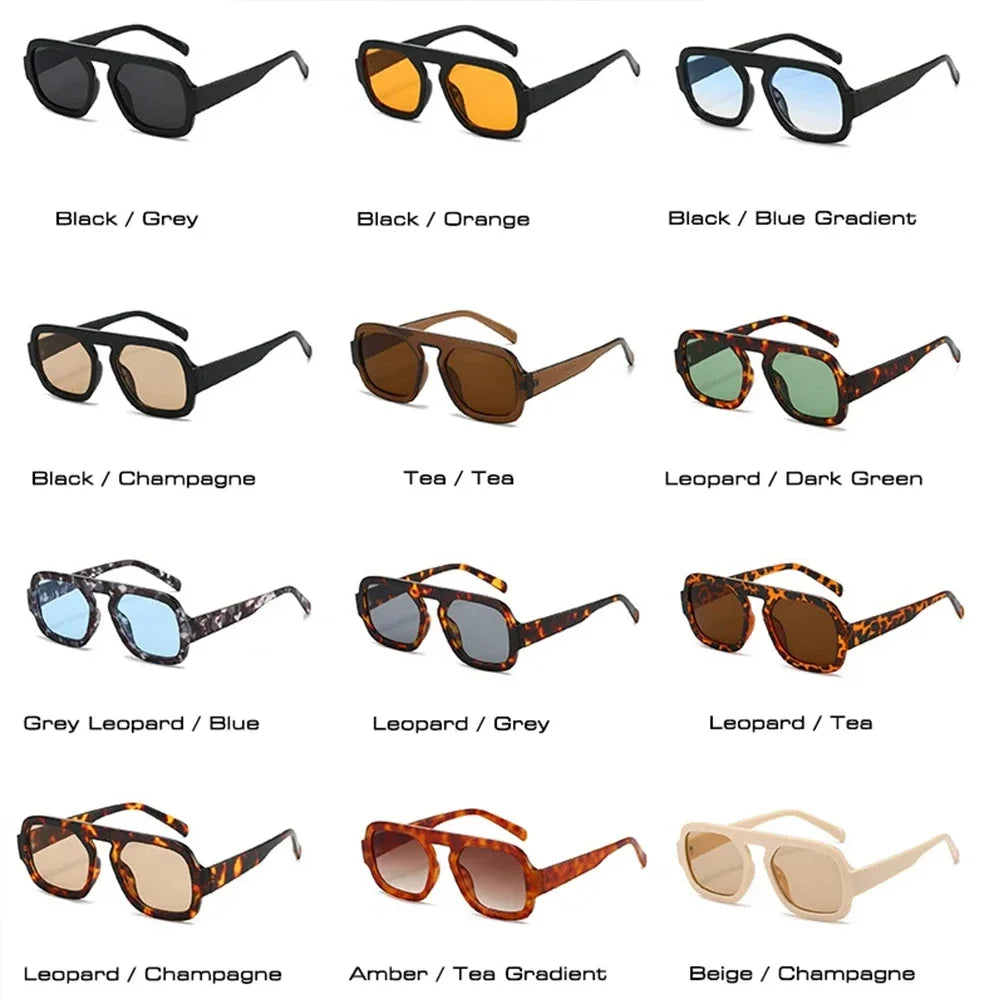 Retro Square Sunglasses – UV400 Gradient Shades for Men & Women