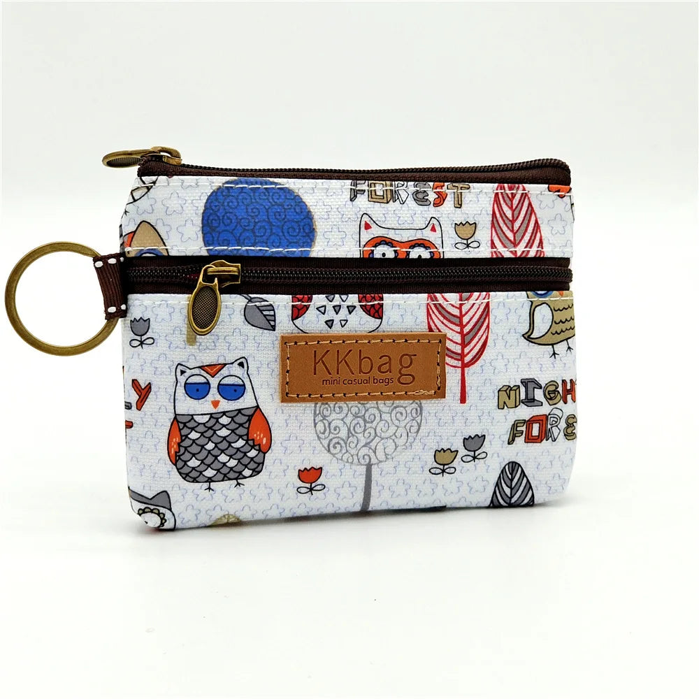 Cute Animal Zipper Wallet Small Coin Purse & Card Holder for Students & Women