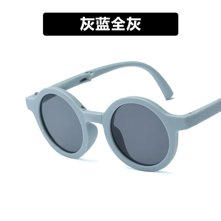 Foldable Kids Round Sunglasses – Cute UV400 Shades for Boys & Girls