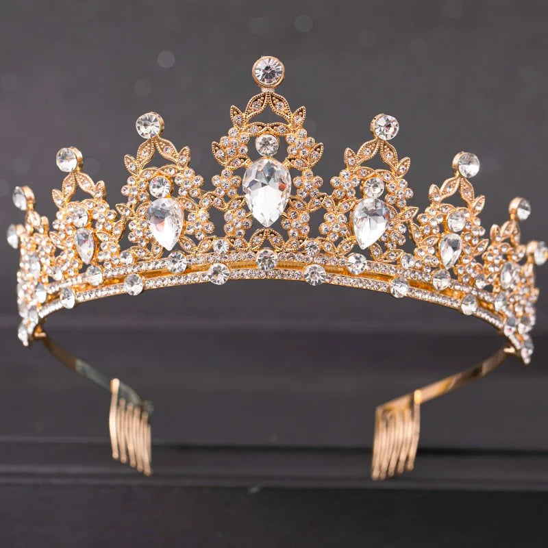 Crystal Bridal Tiara Silver Wedding Crown Diadem Headpiece Hair Jewelry