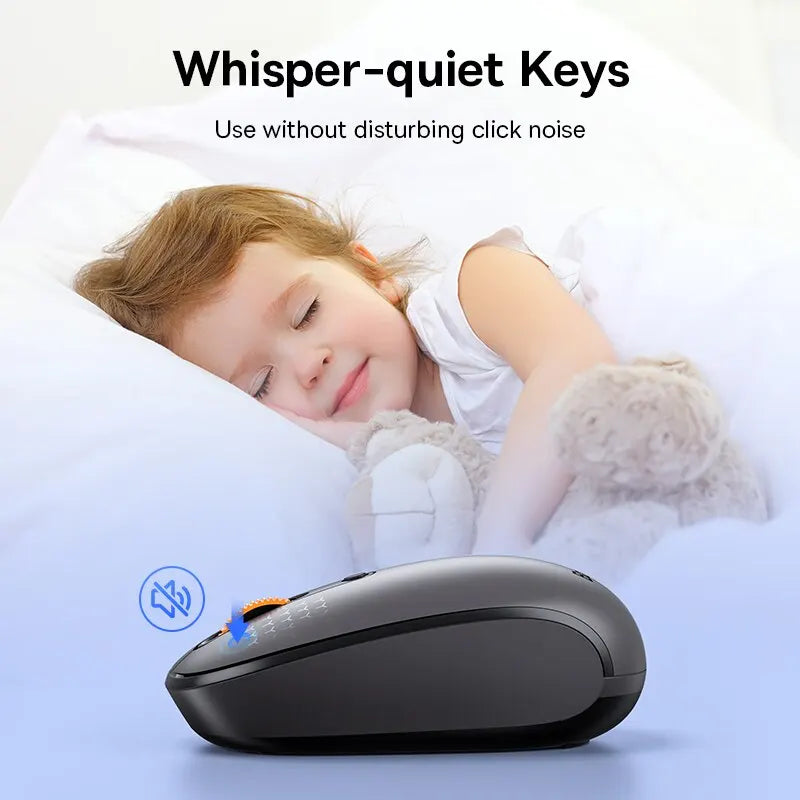 Wireless Bluetooth 5.0 Mouse 1600 DPI Silent Click for Laptop PC Gaming
