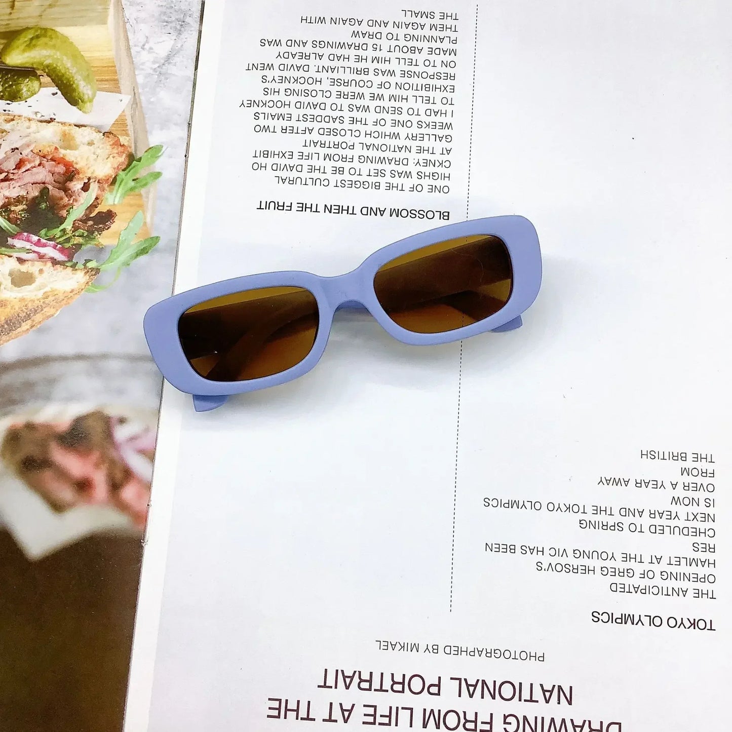 Kids Vintage Frosted Rectangle Sunglasses –UV400 Shades for Boys & Girls