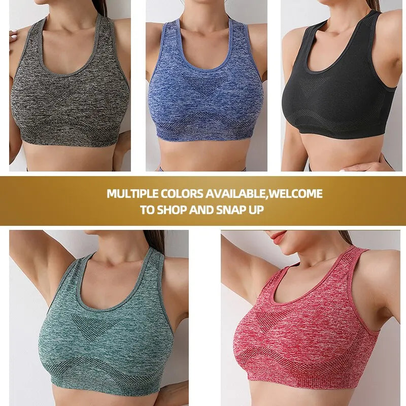 Women's Plus Size Seamless Bralette – Padded Wire-Free Comfort Crop Top