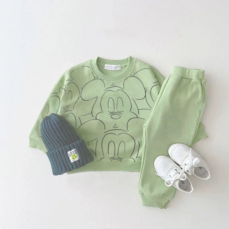 Baby Boy Girl Cartoon Tracksuit Summer T-Shirt & Shorts Outfit Set