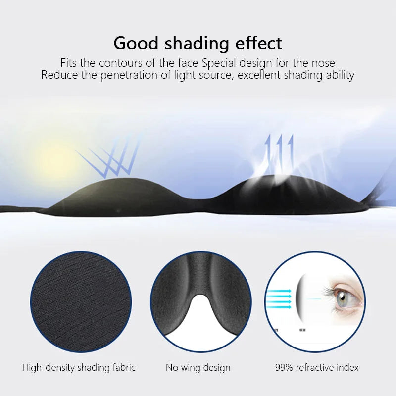 3D Sleep Mask Light Blocking Eye Shade for Travel, Nap & Relaxation