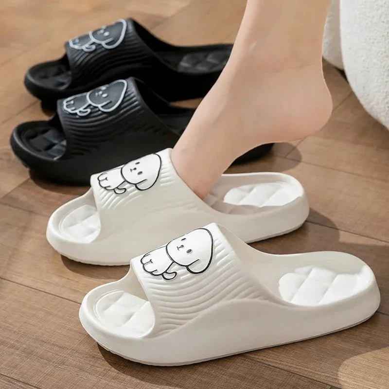 Cute Couple Pillow Slippers Non-Slip EVA Indoor Bathroom Sandals