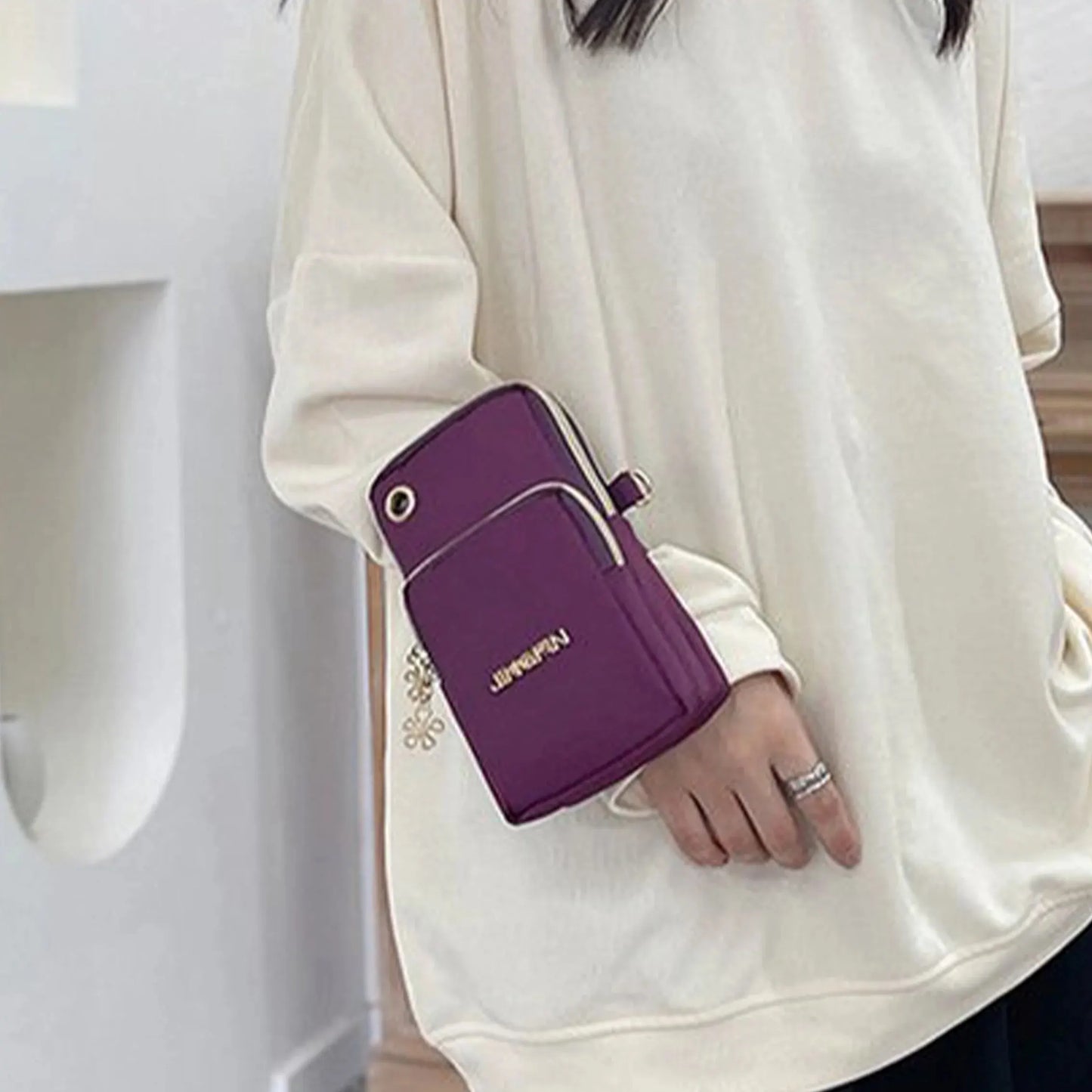 Women's Crossbody Mini Phone Bag Neck Hanging Pouch Coin Purse Holder