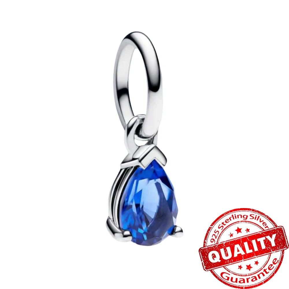 925 Silver Lucky Star & Heart Dice Bow Dangle Charm for Bracelet Gift