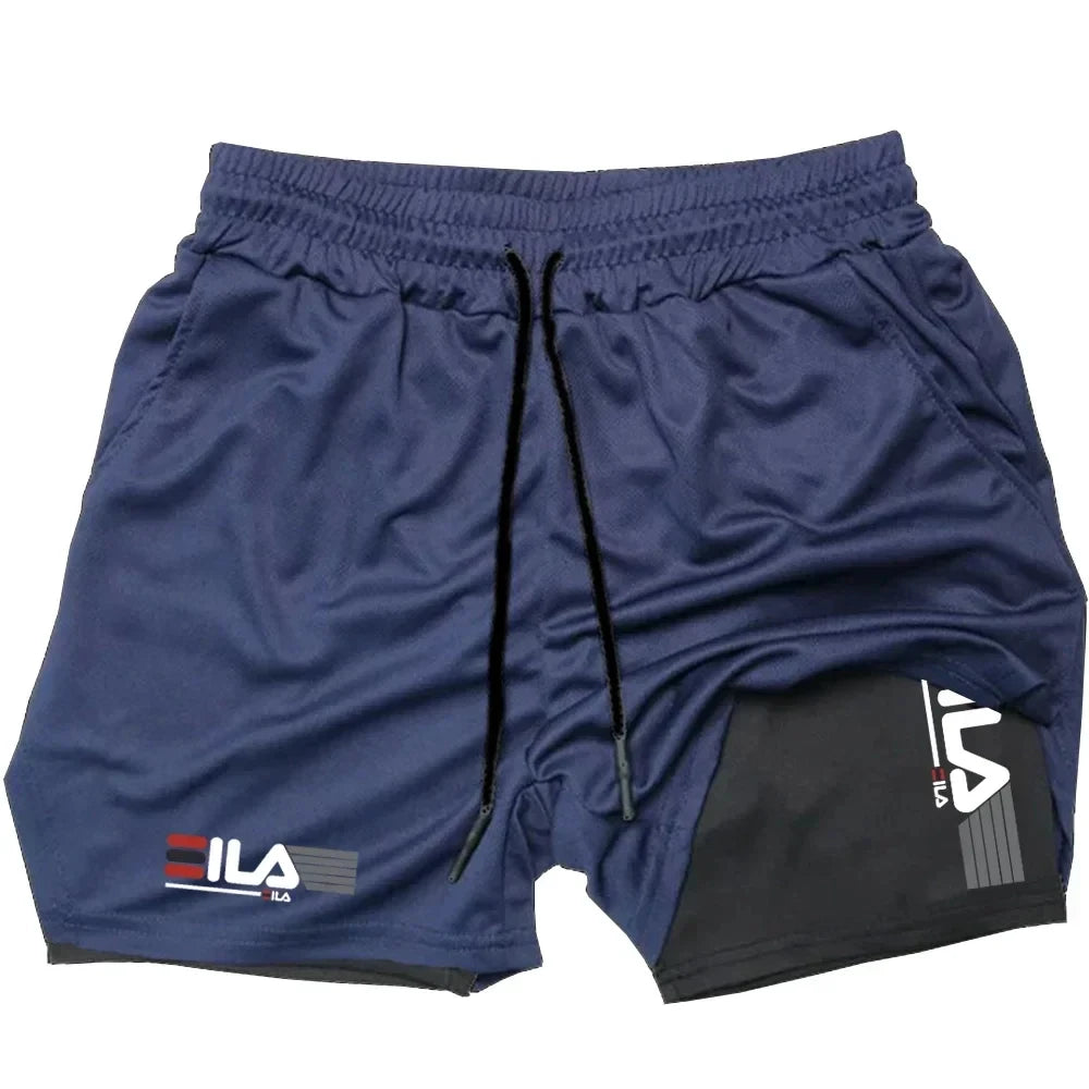 Men’s 2-in-1 Sports Shorts – Quick Dry, Breathable Summer Gym Running Shorts M-3XL
