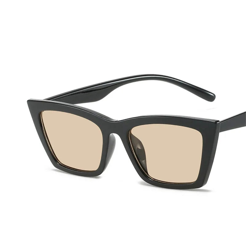 Vintage Cat Eye Sunglasses – Small Square Frame UV400 Shades for Women