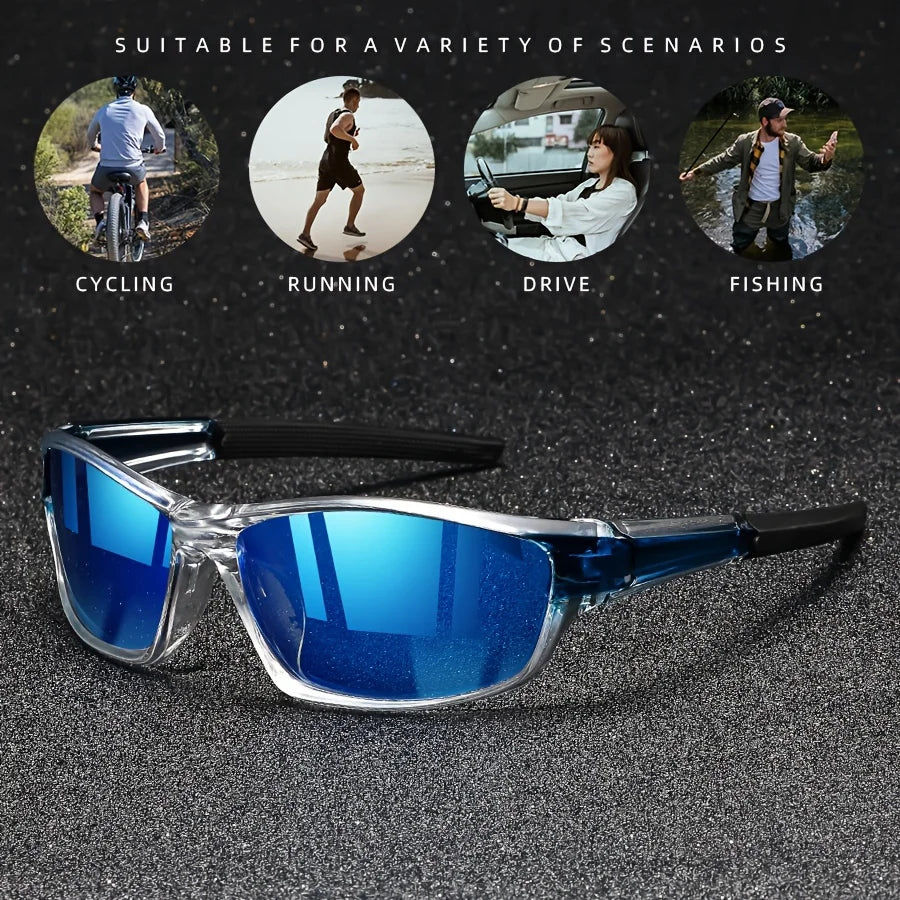 2 Pairs Men's Polarized Sports Sunglasses – Night Vision Driving Shades