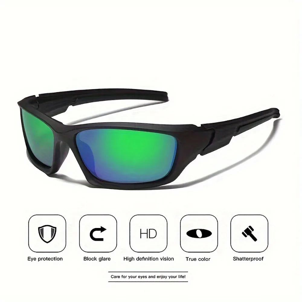 2PCS Polarized Sports Sunglasses Outdoor Wrap Shades for Men & Women